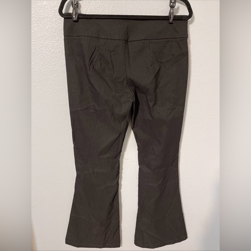 Urban Outfitters Black Pinstripe Bengaline Mid-rise Flare Pants Indie Retro NWT - Picture 4 of 13